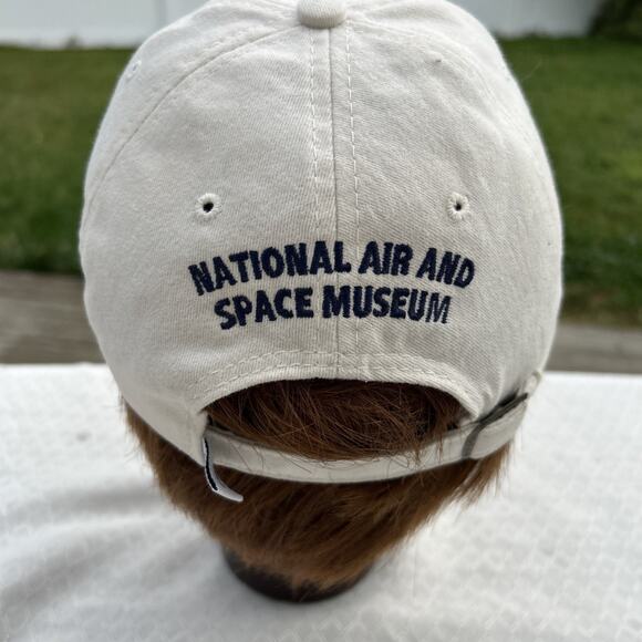 NASM National Air And Space Museum Hat Cap Adjustable White American Star W Pins - Picture 4 of 6